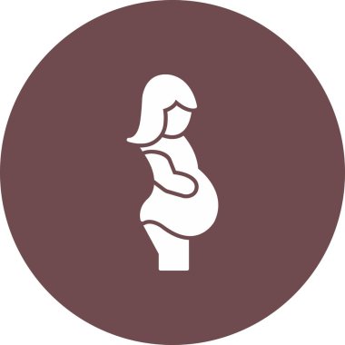 Web Kullanımı için Hamilelik Simgesi, Vektör İllüstrasyonu