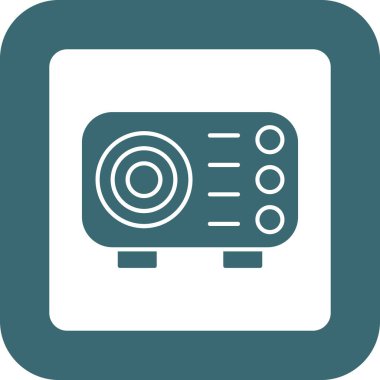 Web Kullanımı için Projektör Simgesi, Vektör İllüstrasyonu