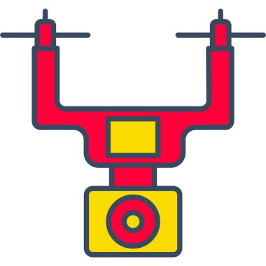 Web Kullanımı için Drone Simgesi, Vektör İllüstrasyonu