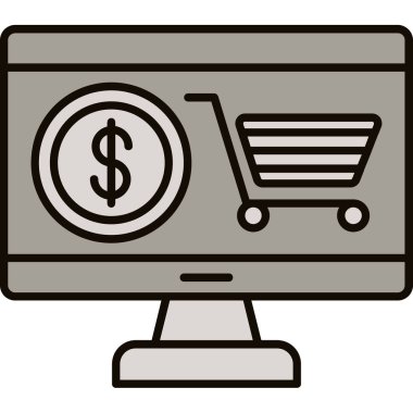 Web Kullanımı için Etrade Simgesi, Vektör İllüstrasyonu