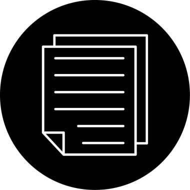 Web Kullanımı için Not Simgesi, Vektör İllüstrasyonu