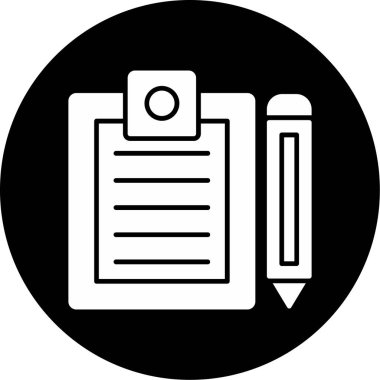 Web Kullanımı için Kontrol Listesi Simgesi, Vektör İllüstrasyonu