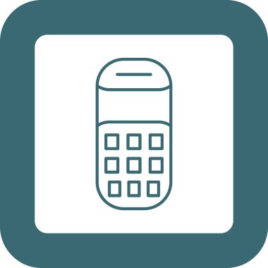 Web kullanımı için Cep Telefonu Simgesi, Vektör İllüstrasyonu