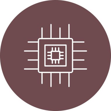 Çip Simgesi, Web Kullanımı için Vektör İllüstrasyonu