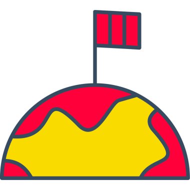 Web Kullanımı için Bayrak Simgesi, Vektör İllüstrasyonu