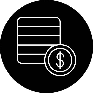 Web Kullanımı için Para Simgesi, Vektör İllüstrasyonu