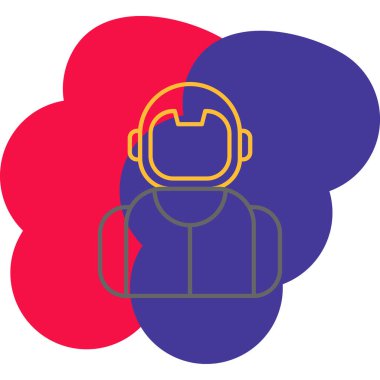 Astronot Simgesi, Web Kullanımı için Vektör İllüstrasyonu