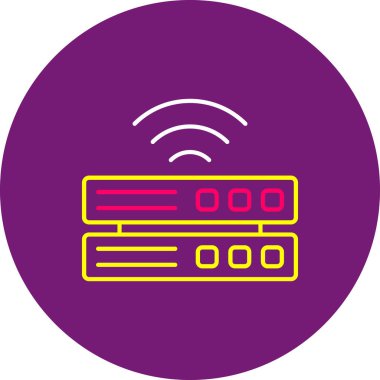 Web Kullanımı için Sunucu Simgesi, Vektör İllüstrasyonu