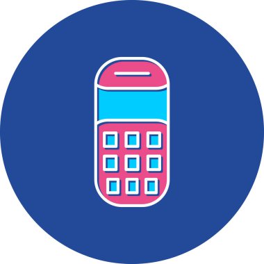 Web kullanımı için Cep Telefonu Simgesi, Vektör İllüstrasyonu