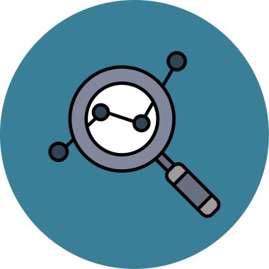 Web Kullanımı için Araştırma Simgesi, Vektör İllüstrasyonu