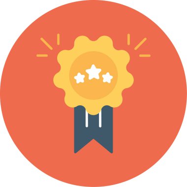 Web Kullanımı için Ödül Simgesi, Vektör İllüstrasyonu