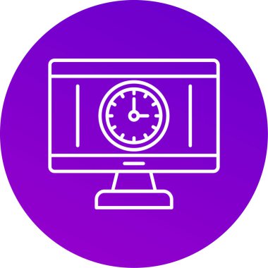 Web Kullanımı için zaman Simgesi, Vektör İllüstrasyonu