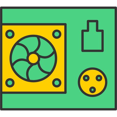 Psu Simgesi, Web Kullanımı için Vektör İllüstrasyonu