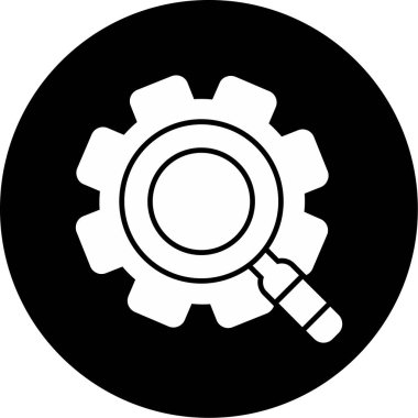 Web Kullanımı için Ayarlar Simgesi, Vektör İllüstrasyonu