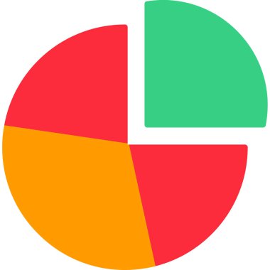 Web Kullanımı için Pasta Çizelgesi Simgesi, Vektör İllüstrasyonu