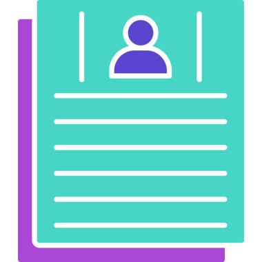 Web Kullanımı için CV Simgesi, Vektör İllüstrasyonu