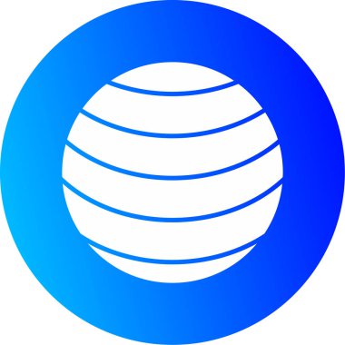 Web Kullanımı için Neptün Simgesi, Vektör İllüstrasyonu