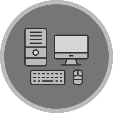 Web Kullanımı için Bilgisayar Simgesi, Vektör İllüstrasyonu