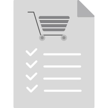 Web Kullanımı için İstek Listesi Simgesi, Vektör İllüstrasyonu