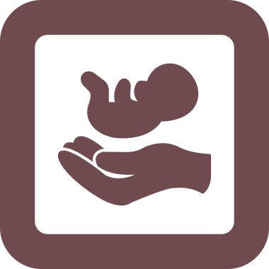 Web Kullanımı için Doğum Simgesi, Vektör İllüstrasyonu