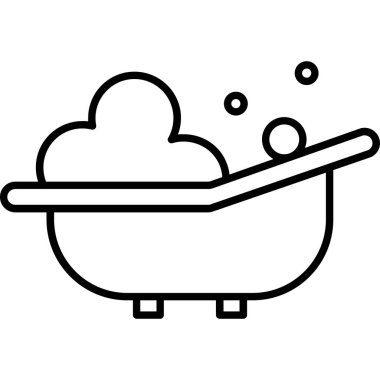 Baby Tubsvg Simgesi, Web Kullanımı için Vektör İllüstrasyonu