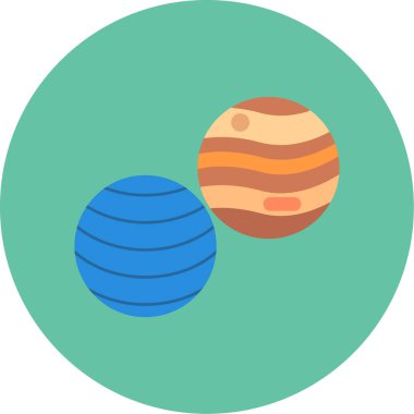 Neptün ve Jüpiter Simgesi, Web Kullanımı için Vektör Resimleri