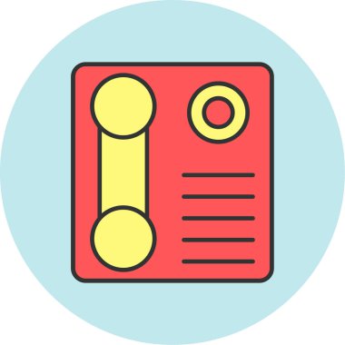 Web Kullanımı için Wall Phone Simgesi, Vektör İllüstrasyonu