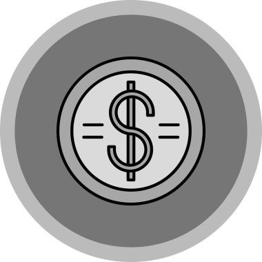 Web kullanımı için Para Birimi Simgesi, Vektör İllüstrasyonu