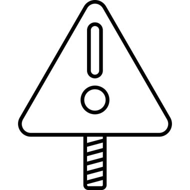 Web Kullanımı için Uyarı İmza Simgesi, Vektör İllüstrasyonu