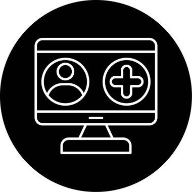 Web Kullanımı için Profil Simgesi, Vektör İllüstrasyonu