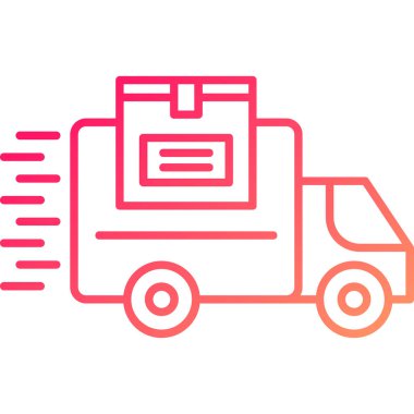 Web kullanımı için Taşıma Aracı Simgesi, Vektör İllüstrasyonu