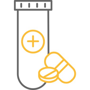 Web kullanımı için İlaç Simgesi, Vektör İllüstrasyonu