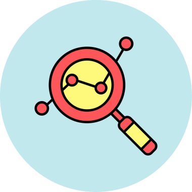 Web Kullanımı için Araştırma Simgesi, Vektör İllüstrasyonu