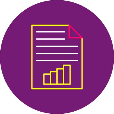 Web Kullanımı için Rapor Simgesi ve Vektör İllüstrasyonu