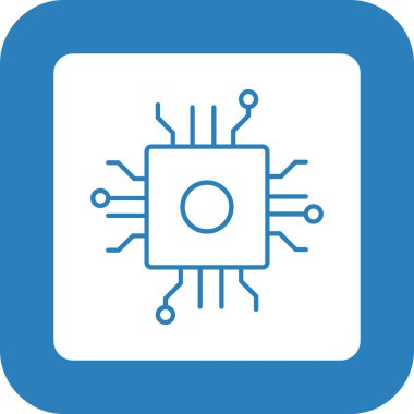 Çip Simgesi, Web Kullanımı için Vektör İllüstrasyonu