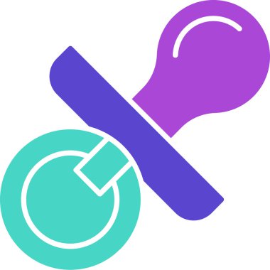 Web Kullanımı İçin Emzik Simgesi, Vektör İllüstrasyonu