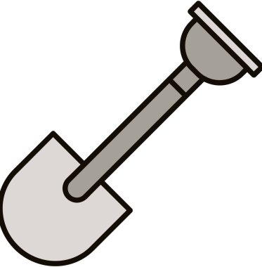 Kürek Simgesi, Web Kullanımı için Vektör İllüstrasyonu