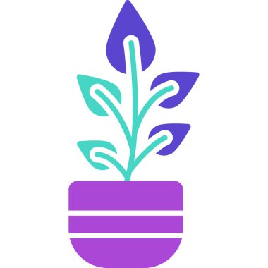 Web Kullanımı için Bitki Simgesi, Vektör İllüstrasyonu