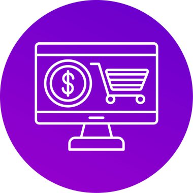 Web Kullanımı için Etrade Simgesi, Vektör İllüstrasyonu