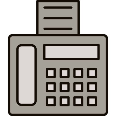 Web kullanımı için faks Simgesi, Vektör İllüstrasyonu