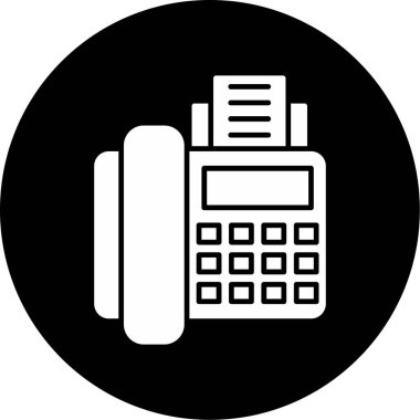 Web kullanımı için faks Simgesi, Vektör İllüstrasyonu