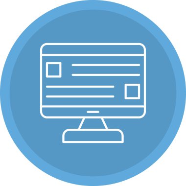 Web Kullanımı için Bilgisayar Simgesi, Vektör İllüstrasyonu