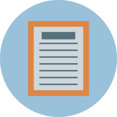 Web Kullanımı için Not Simgesi, Vektör İllüstrasyonu