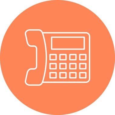 Web Kullanımı için Telefon Simgesi, Vektör İllüstrasyonu