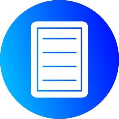 Web Kullanımı için Not Simgesi, Vektör İllüstrasyonu