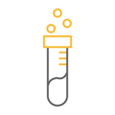 Web kullanımı için test tübü simgesi, vektör illüstrasyonu