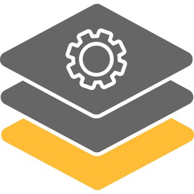 Web Kullanımı için Katman Simgesi, Vektör İllüstrasyonu