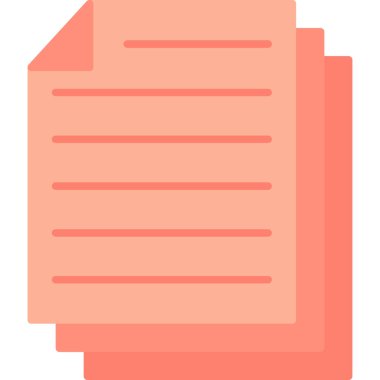 Web Kullanımı için Kağıt Simgesi, Vektör İllüstrasyonu