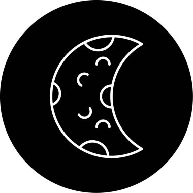 Yarım Ay Simgesi, Web Kullanımı için Vektör İllüstrasyonu