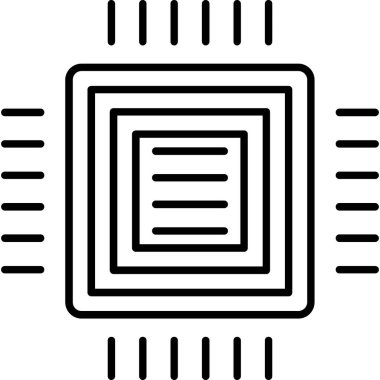 Web Kullanımı için Cpu.svg Simgesi, Vektör İllüstrasyonu